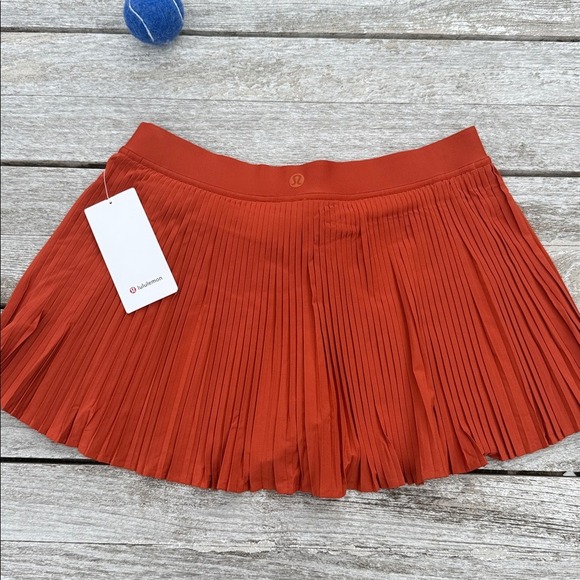 lululemon athletica Dresses & Skirts - Lululemon Varsity High-Rise Pleated Tennis Skirt Autumn Rust orange size 12 NWT